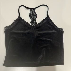 Black velvet top